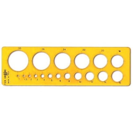 ARDA MASCHERA PER CERCHI 1/30 mm IN PLASTICA ARANCIONE