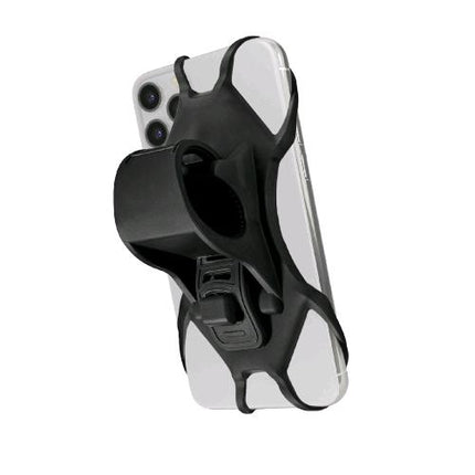 CELLY SWIPEBIKE SUPPORTO UNIVERSALE SMARTPHONE PER MANUBRIO IN SILICONE CON GANCIO NERO