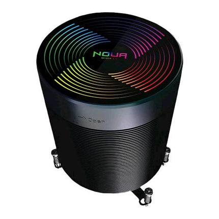 NOUA ALASKA DISSIPATORE TOWER RGB ADDRESSABLE 5V E VENTOLA PMW DA 60 MM PER CPU INTEL & AMD SUPPORT AM4 & 1200 NERO