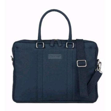 DBRAMANTE 1928 AVENUE BORSA PER NOTEBOOK DA 15 " IN NYLON RICICLAT CON TRACOLLA 8 SCOMPARTI BLU