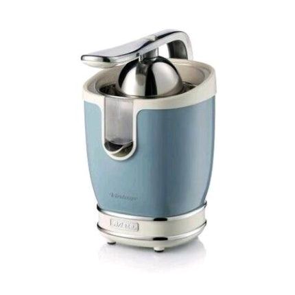 ARIETE 0413 VINTAGE SPEMIAGRUMI ELETTRICO 85W CONO IN ACCIAIO INOX CELESTE
