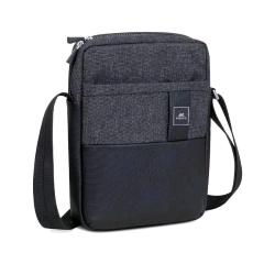 Rivacase melange borsa A tracolla per tablet 11" in poliestere 2 scomparti nero