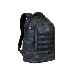 Rivacase zaino notebook fino A 15.6" in poliestere idrorepellente grigio mimetico