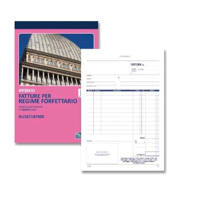 DATA UFFICIO BLOCCO FATTURE PER REGIME FORFETTARIO AUTOCOPIANTE 50/50 CONF 5 Pz.