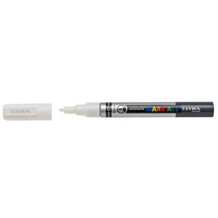 LYRA GRADUATE MARCATORE A TEMPERA PUNTA CONICA 1 mm BIANCO CONF 6 Pz.