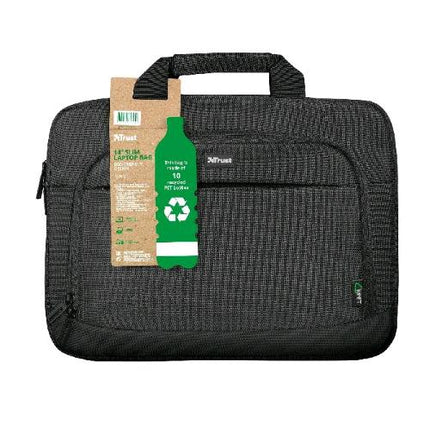 TRUST SYDNEY BORSA PER NOTEBOOK DA 14" IN MATERIALE ECOCOMPATIBILE 3 SCOMPARTI NERO