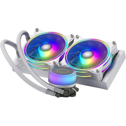 COOLER MASTER MASTERLIQUID ML240 ILLUSION EDIZIONE WHITE CPU LIQUID COOLER DISSIPATORE AD ACQUA AIO POMPA 3∞ GEN 2 VENTOLE HALO ARGB 120 MM RADIATORE 240mm CONTROLLER ARGB COMPATIBILE AMD/INTEL