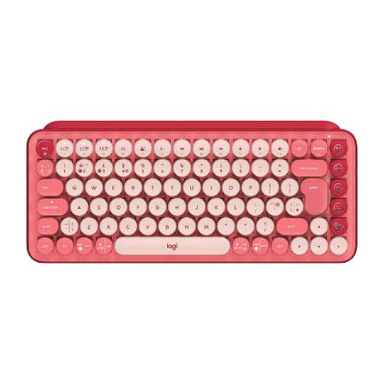 LOGITECH POP KEYS TASTIERA MECCANICA WIRELESS CON TASTI EMOJI PERSONALIZZABILI DESIGN COMPATTO DUREVOLE CONNETTIVIT¿ BLUETOOTH/USB COMPATIBILIT¿ MULTIDISPOSITIVO E OS LAYOUT ITALIANO ROSA