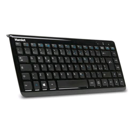 HAMLET TASTIERA MULTIMEDIALE USB COMPATTA LAYOUT ITALIANO CAVO 180cm BLACK