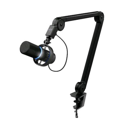 TRUST GXT 255+ ONYX MICROFONO PROFESSIONALE CON BRACCIO PATTERN CARDIOIDE FILTRO POP LED MICROFONO USB PER PODCASTING STREAMING REGISTRAZIONE BROADCASTING BLACK