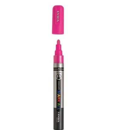 LYRA MARCATORE PERMANENTE A TEMPERA PUNTA CONICA 2 mm ROSA CONF 6 Pz.