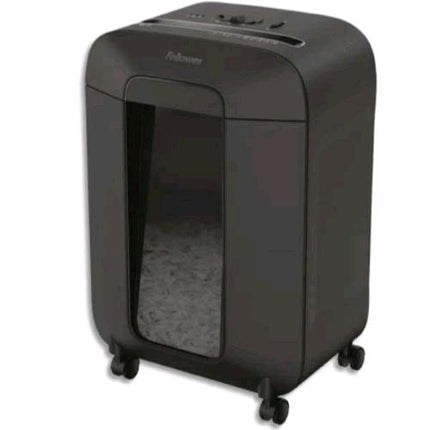 FELLOWES LX85 DISTRUGGIDOCUMENTI A FRAMMENTO CESTINO 19LT CAPACITA' 12 FOGLI NERO