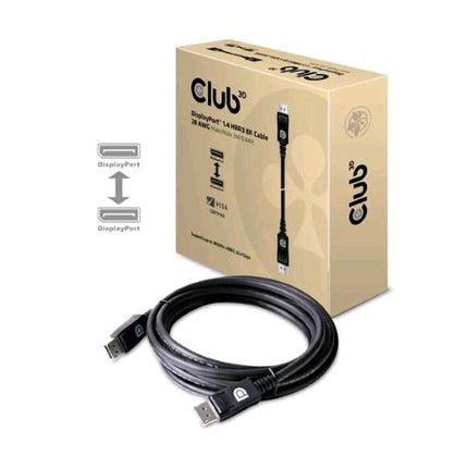 CLUB3D CAVO DISPLAYPORT 1.4 HBR3 MASCHIO/MASCHIO 3MT 8K 28AWG BLACK