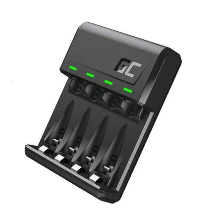GREEN CELL VITALCHARGER CARICABATTERIE UNIVERSALE NIMH MINISTILO AAA STILO AA BLACK