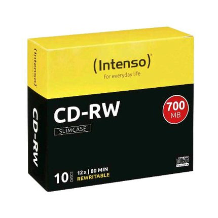 INTENSO DISCO VERGINE CD-RW 700MB/80 M.12X RESCRIVIBILE SLIM CASE 10PZ