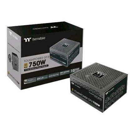 THERMALTAKE TOUGHPOWER GF3 ALIMENTATORE PC 750W 80 PLUS GOLD COMPLETAMENTE MODULARE ATX 3.0 VENTOLA SILENZIOSA 140 BLACK