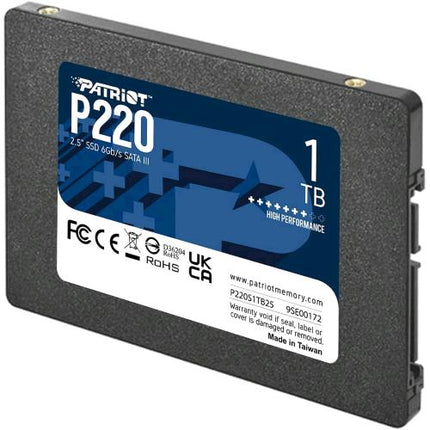 PATRIOT P220 SSD 1.000GB 2.5" SATA III READ:550MB/WRITE:500 MB/s