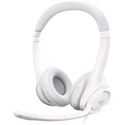LOGITECH H390 CUFFIA CON CAVO E MICROFONO PER PC/PORTATILE AURICOLARI STEREO MICROFONO CON CANCELLAZIONE DEL RUMORE USB-A BIANCO