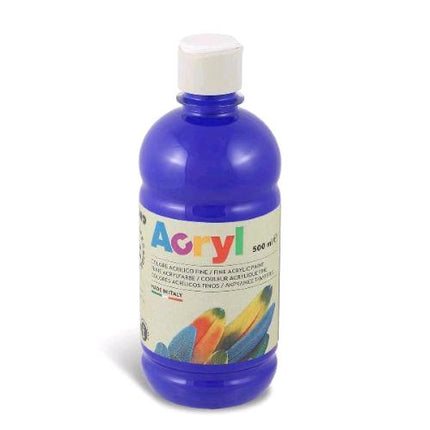 PRIMO TEMPERA ACRILICA IN BOTTIGLIA DA 500 ML BLU OLTREMARE