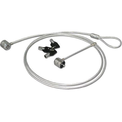 NILOX CAVO DI SICUREZZA DOPPIO 2 UNITA' PROTEGGIBILI PER NOTEBOOK PC PROIETTORE MONITOR LUCCHETTO CON 3 CHIAVI 1.8 MT