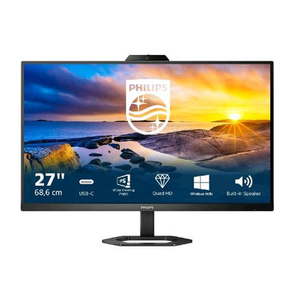 PHILIPS 27E1N5600HE/00 27" LED IPS QUAD HD 16:9 75Hz 4MS WEBCAM HUB USB HDMI DISPLAYPORT USB-C 65W ALTOPARLANTI INCORPORATI NERO