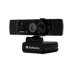 Verbatim AWC-03 webcam 4K Ultra HD autofocus doppio microfono 30 fps USB 2.0 otturatore di protezione privacy black