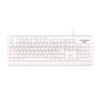 ADJ 500-00036 TASTIERA USB MULTIMEDIA PURE 8 TASTI MULTIMEDIALI TOCCO MORBIDO 113 TASTI DIGITAZIONE SILENZIOSA LAYOUTITALIA BIANCO
