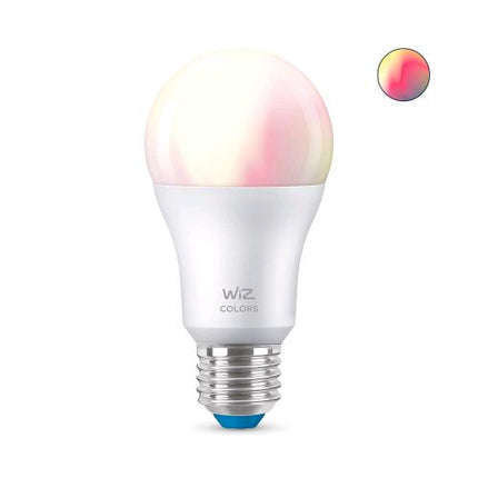 PHILIPS WIZ COLOR LAMPADINA SMERIGLIATA SMART WI-FI LUCE BIANCA O COLORATA DIMMERABILE ATTACCO E27 8W EQUIVALENTI 60W 806 LUMEN TECNOLOGIA SPACESENSE CONTROLLO VOCALE (ALEXA, APPLE HOMEKIT, GOOGLE HOME)