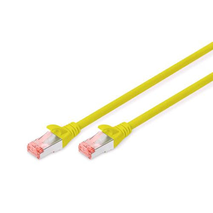 DIGITUS CAVO DI RETE PATCH S/FTP CAT6 DOPPIA SCHERMATURA 0.50 cm GIALLO