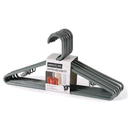PERFETTO ATTACCAPANNI IN PLASTICA 42 CM CENERE CONF 8 Pz.