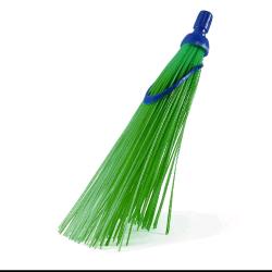 Perfetto spazzina scopa in plastica da esterno senza manico verde