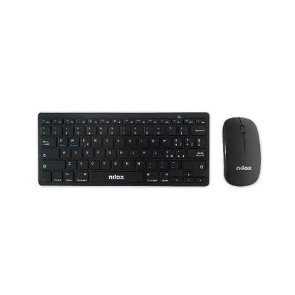 NILOX NXKMMB00001 KIT TASTIERA SLIM + MOUSE OTTICO WIRELESS 1.600 DPI LAYOUT ITALIA BLACK