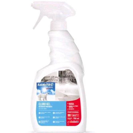 SANITEC CLORO GEL DETERGENTE SPRAY SANIFICANTE FLACONE DA 750ML CONF 6 Pz.