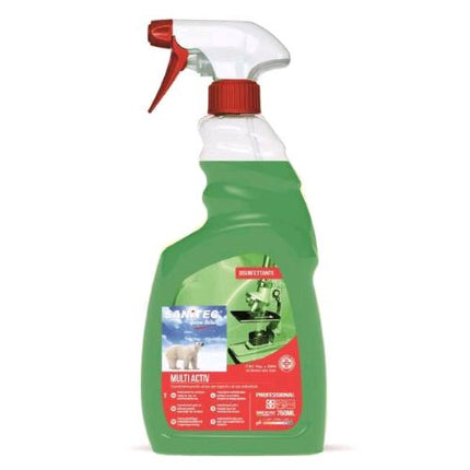 SANITEC MULTI ACTIV SGRASSATORE DISINFETTANTE SPRAY FLACONE DA 750ML CONF 6 Pz.