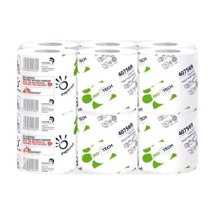 PAPERNET CARTA IGIENICA MICROGOFFRATA 2 VELI 18.15 MT 165 STRAPPI BIANCO CONF 12 Pz.