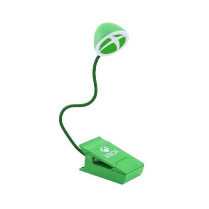 PALADONE PP9439XB LAMPADA LA LETTURA CON LOGO XBOX PER LEGGERE A LETTO O LUCE PORTATILE PER VIAGGI CON CLIP VERDE