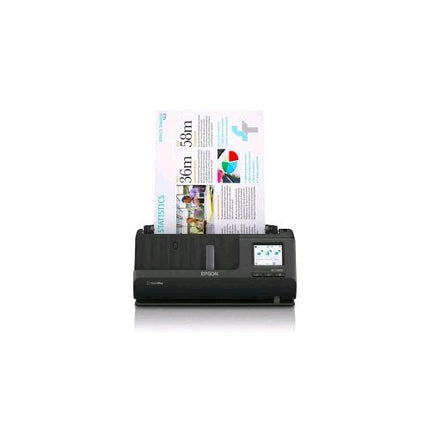 EPSON ES-C380W SCANNER ALIMENTATORE 600x600 DPI A4 READYSCAN LED ADF 20 FOGLI 30 PPM SCANSIONE FRONTE RETRO USB 2.0 LAN WIRELESS WI-FI DIRECT NERO