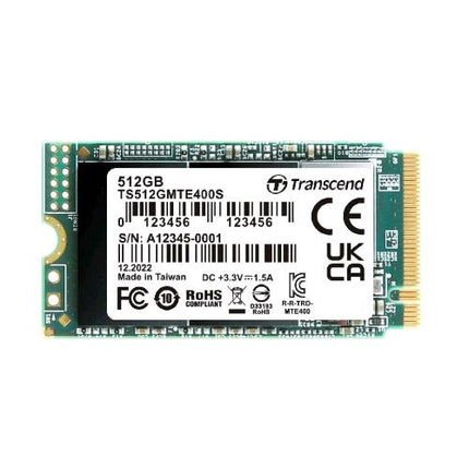 TRANSCEND PCIE SSD 400S M.2 512 GB PCI EXPRESS GEN3 x4 3D NAND NVME