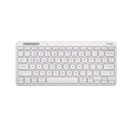 TRUST LYRA TASTIERA WIRELESS COMPATTA MULTIDISPOSITIVO USB-A USB-C LAYOUT ITALIA BIANCO