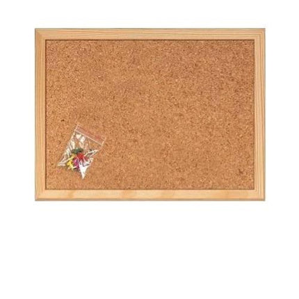 LEBEZ LAVAGNA IN SUGHERO 30X40 CM CON SPILLI CORNICE IN LEGNO