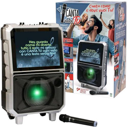 GIOCHI PREZIOSI CANTA TU KARAOKE IMPIANTO AUDIO VIDEO PORTATILE INCLUSO MICROFONO WIRELESS