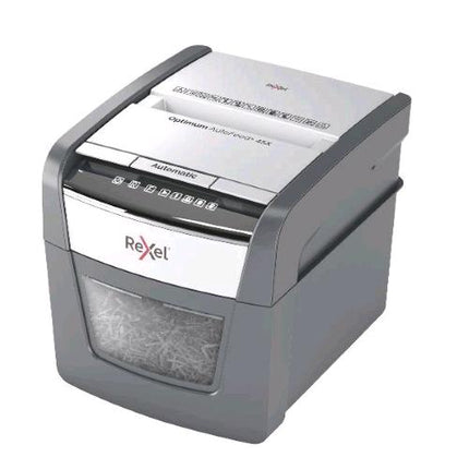 REXEL OPTIMUM AUTOFEED+ 45X DISTRUGGIDOCUMENTI A FRAMMENTO CESTINO 20 LT CAPACITA' 45 FOGLI