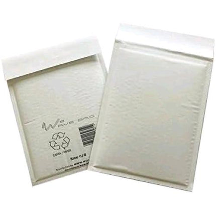 WILLCHIP WEWAVE BUSTE IMBOTTITE PER SPEDIZIONI CORRIERI IN CARTA KRAFT FORMATO INTERNO 15X21.5 CM BIANCO CONF 10 Pz.