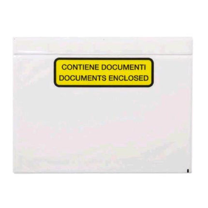 WILLCHIP WEPACK CRYSTAL BUSTE AUTOADESIVE PORTADOCUMENTI PER SPEDIZIONI CORRIERI IN POLIETILENE FORMATO INTERNO 24X17.5 CM TRASPARENTE CON SCRITTA CONF 1000 Pz.
