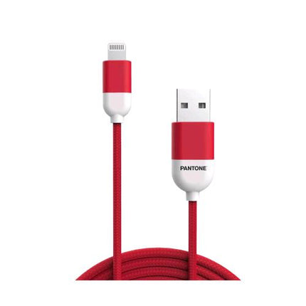 PANTONE CAVO ADATTATORE DI RICARICA DA USB-A A LIGHTNING 12 W 2A 1.5 MT BIANCO/ROSSO
