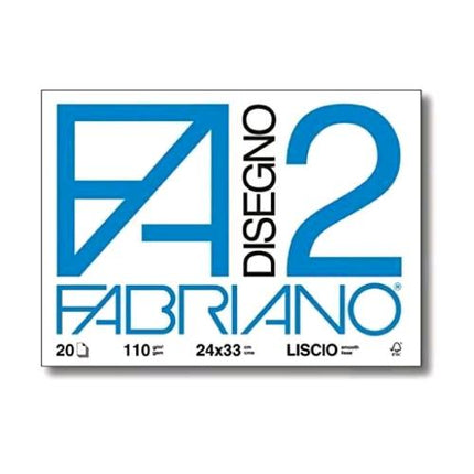 FABRIANO ALBUM F2 COLLATO LISCIO 12 FOGLI 33X48 CM 110 GR BIANCO
