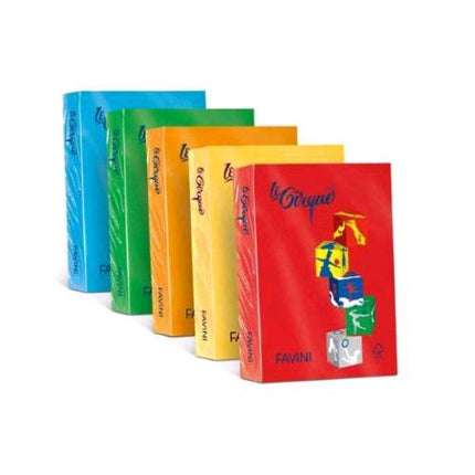 CARTOTECNICA FAVINI LE CIRQUE FORTI RISMA DA 500 FOGLI 80 GR 21 X 29.7 CM A4 GIALLO ZOLFO
