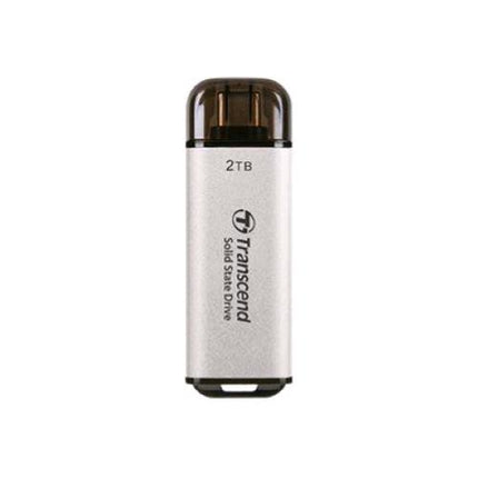TRANSCEND ESD300S SSD ESTERNO PORTATILE 2.000GB USB-C 3.2 Gen 2x1 ARGENTO