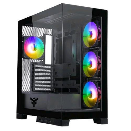 ITEK SHOWBUI 45B CASE GAMING ATX TOWER 3+1 VENTOLE INSTALLATE 120MM ILLUMINAZIONE LED RGB PANNELLO IN VETRO TEMPERATO BLACK