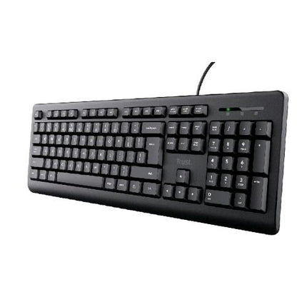 TRUST BASICS KEYBOARD TASTIERA USB CON TASTIERINO NUMERICO LAYOUT ITALIANO BLACK